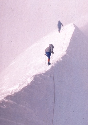 Sarah climbing Mt. McKinley